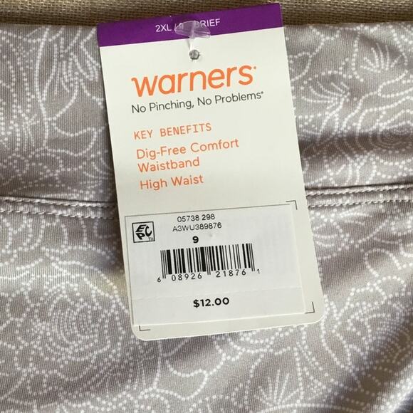 Warner's Women's No Pinching No Problems Modern Brief Panty size 9 2XL - Picture 4 of 7